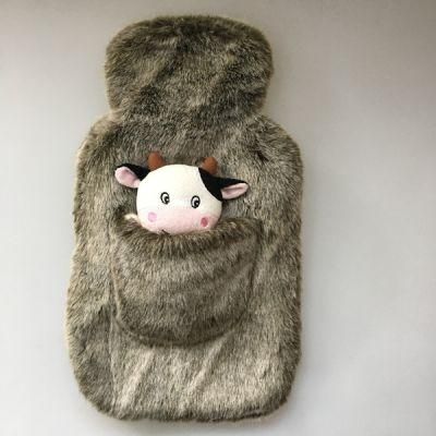 Super Deluxe Plush Cover with Cow Toy for 2L Hot Water Cover