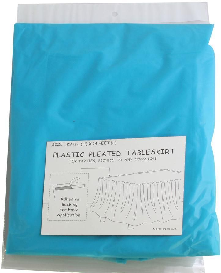 Plastic Party Disposable Soild Color Table Skirt