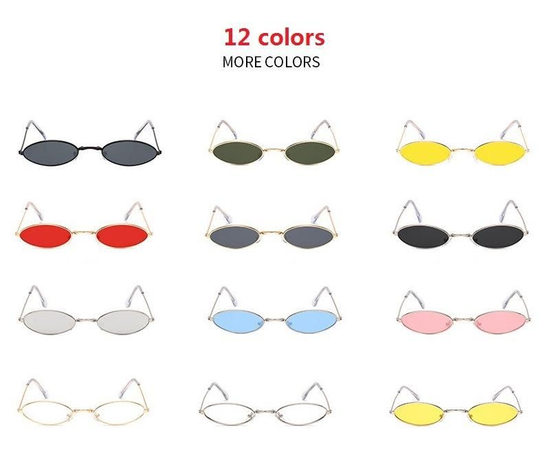 2022 Funny Newest Fashionable UV400 Metal Retro Small Steampunk Womens Sunglasses Trendy