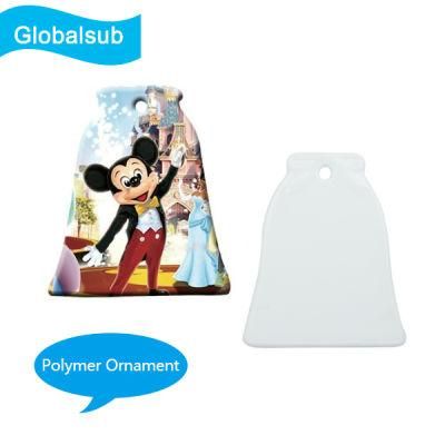 Bell Shape Ready to Paint Polymer Christmas Ornament for Sublimation