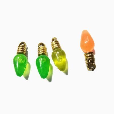 Green Red Yellow Acrylic Christmas Small Bulbs