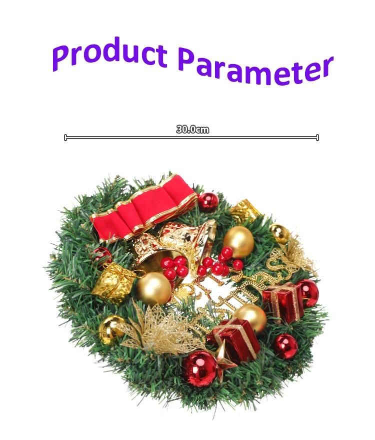 20cm 30cm 40cm Handmade Artificial Christmas Wreath with Lights for Sale