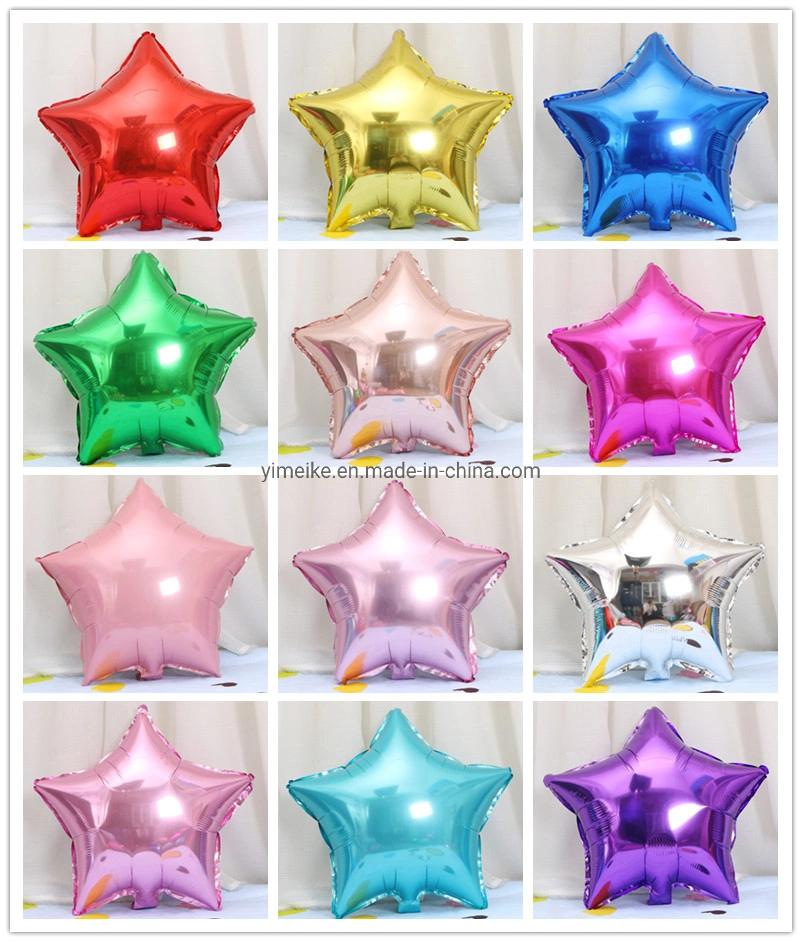 Automatic Sealing 18inch Helium Plate Aluminum Film Star Balloon Floating Air Balloon
