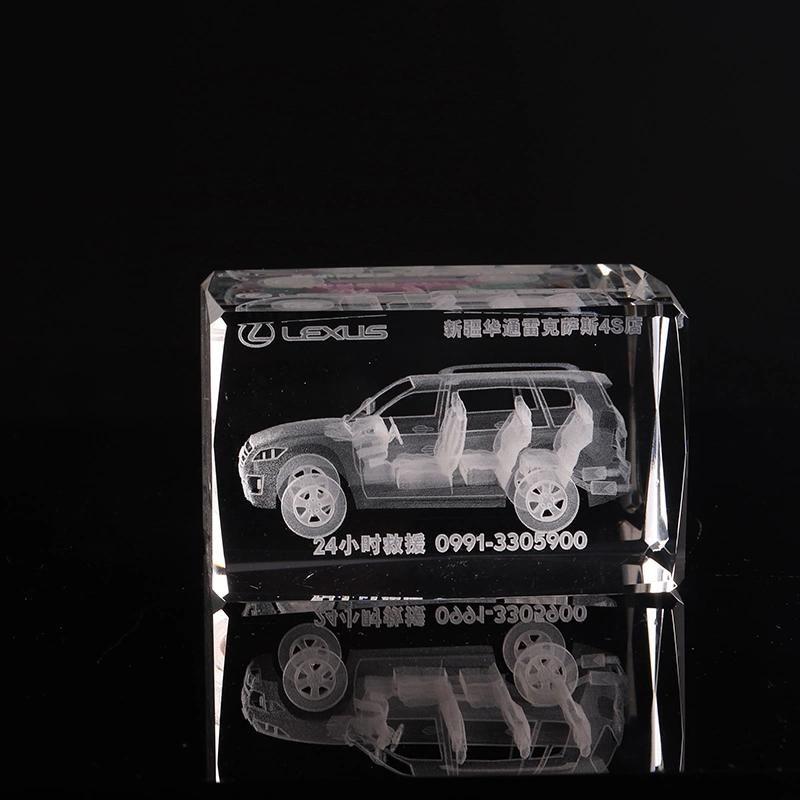 Hot-Selling 3D Laser Engraving Crystal Glass Paperweights (KS11020)