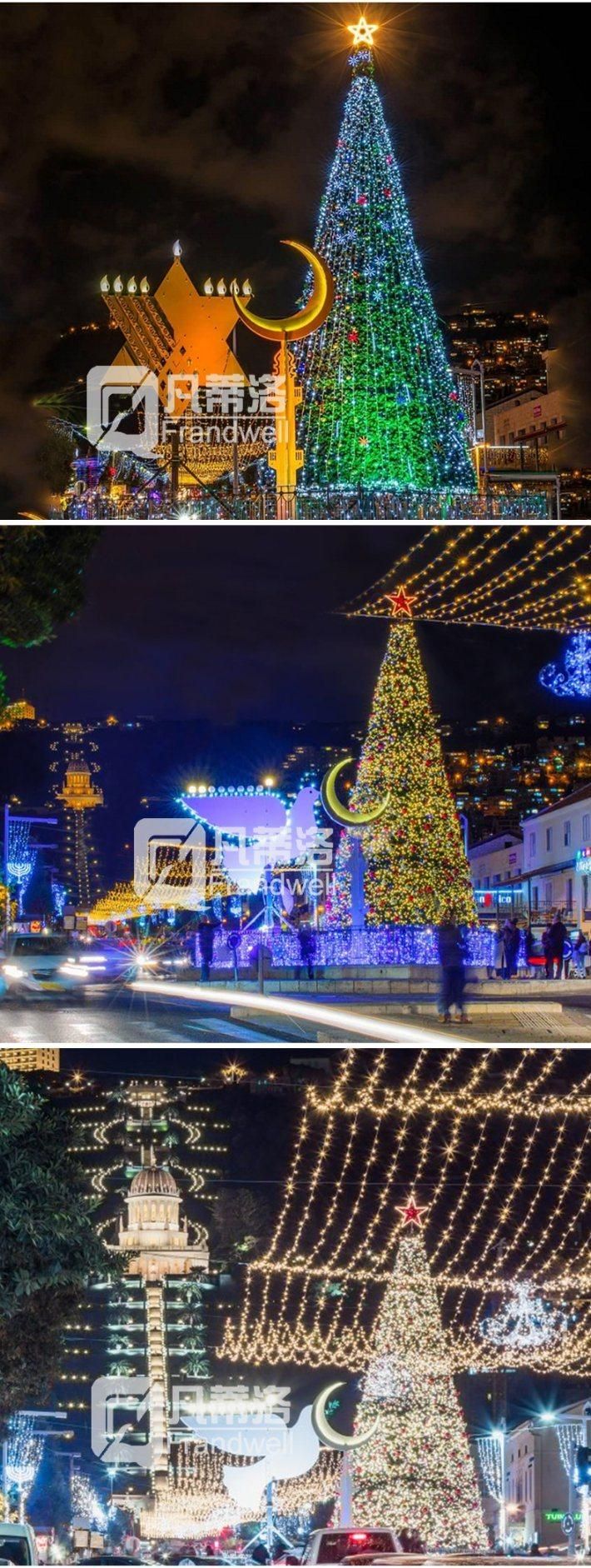 2022 Luxury Large Christmas Decoration Giant Metal Frame Outdoor LED Lights Pixel Christmas Tree