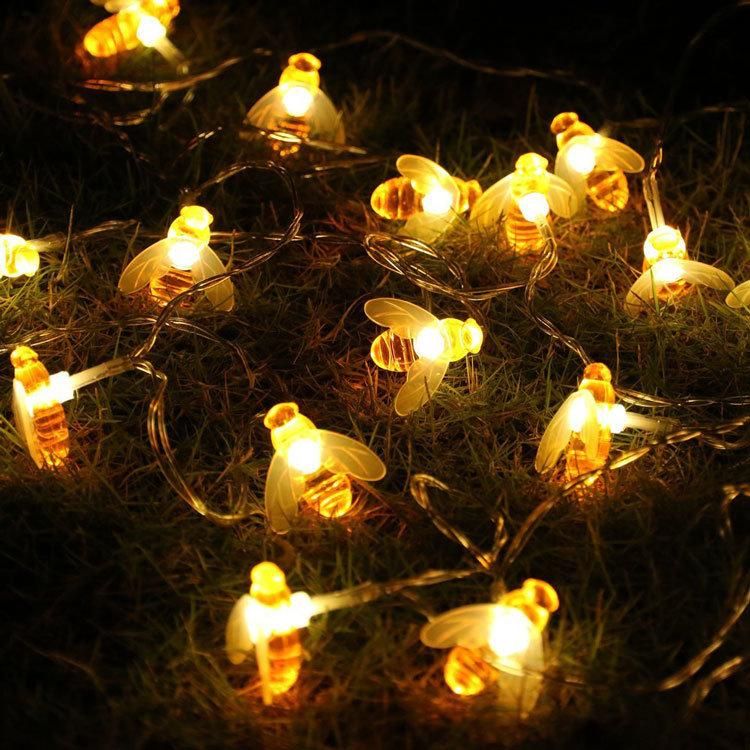 Waterproof Outdoor Patio Decor LED String Lights Fairy Garden Honeybee Light