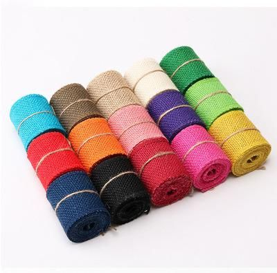 Hot Sale Gift Wrapping Mesh Burlap Sorted Color Jute Rolls