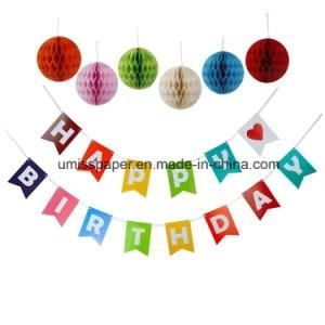 Umiss 8PCS 1st Happy Birthday Banner Honeycomb Balls Party Decorations