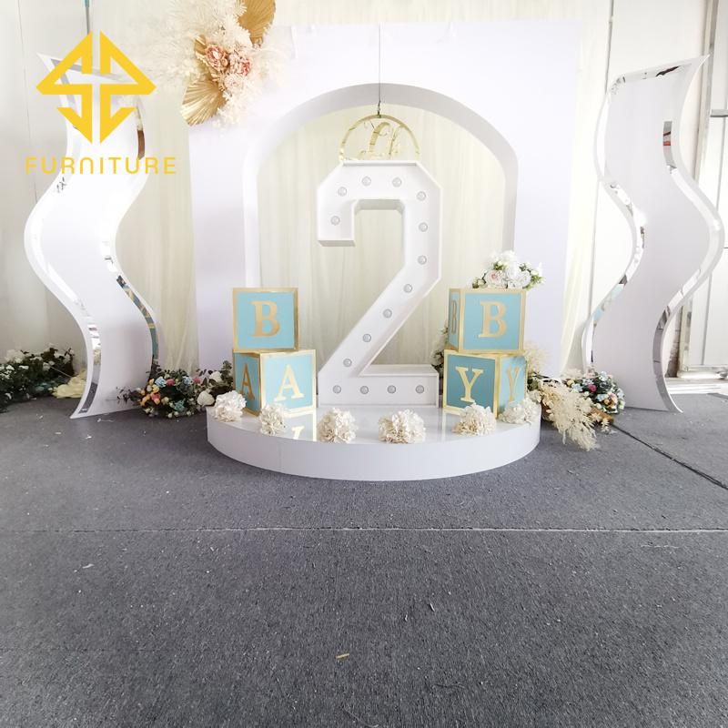 Sawa New White PVC Wedding Event Decorated Arch and Backdrop