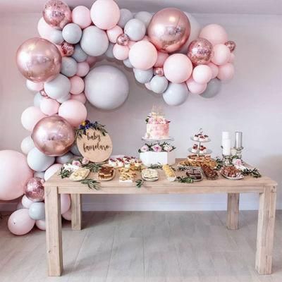 Baby Shower Birthday Wedding Wholesale Latex Balloons 4D Gold Balloon Macaron Latex Balloon Arch Custom Garland Kit