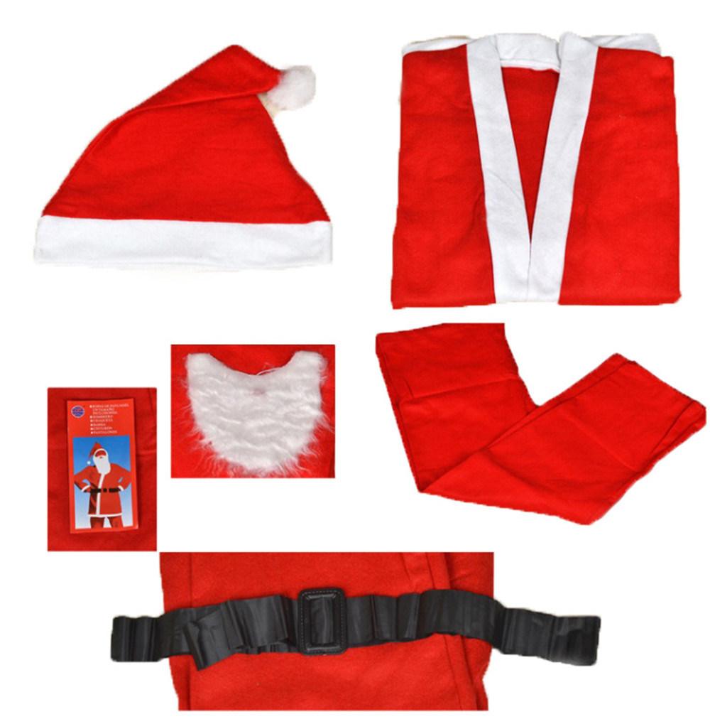 New Cheap Red Santa Claus Costume