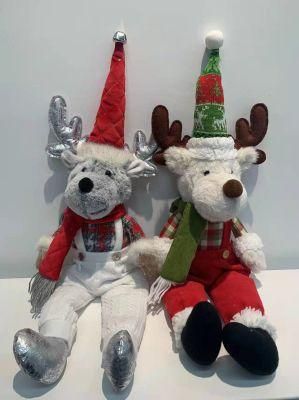 Christmas New Item Traditional Home Decor Plus Reindeer Toy Set Christmas Decoration