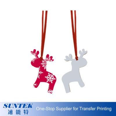 Good Heat Transfer Photo Sublimation Personalized Christmas Tree Hanging Ornament Deer