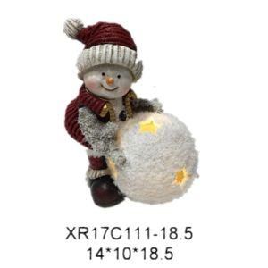 Quanzhou Factory Sales Polyresin/Resin Snowman Craft Christmas LED Light&#160; &#160;