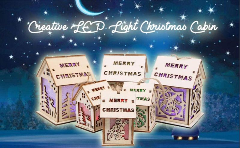 Christmas Lights Cabin Pendant Xmas Tree Decoration Furniture Kids Gift