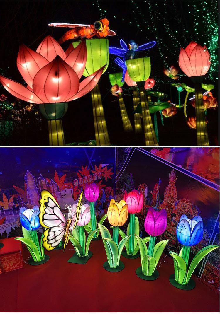 Wholesale Customized Colorful LED Lights Artificial Sunflowers for Park Decorations