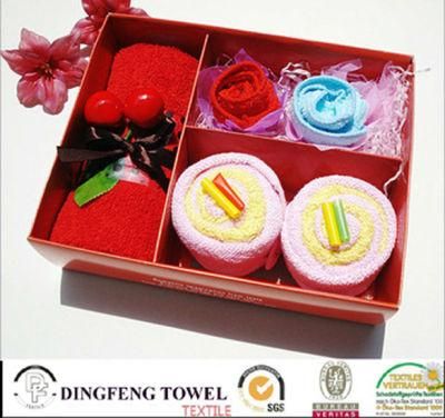 2015 New Season Design Wedding Cake Gift Towel Sets Df-2872