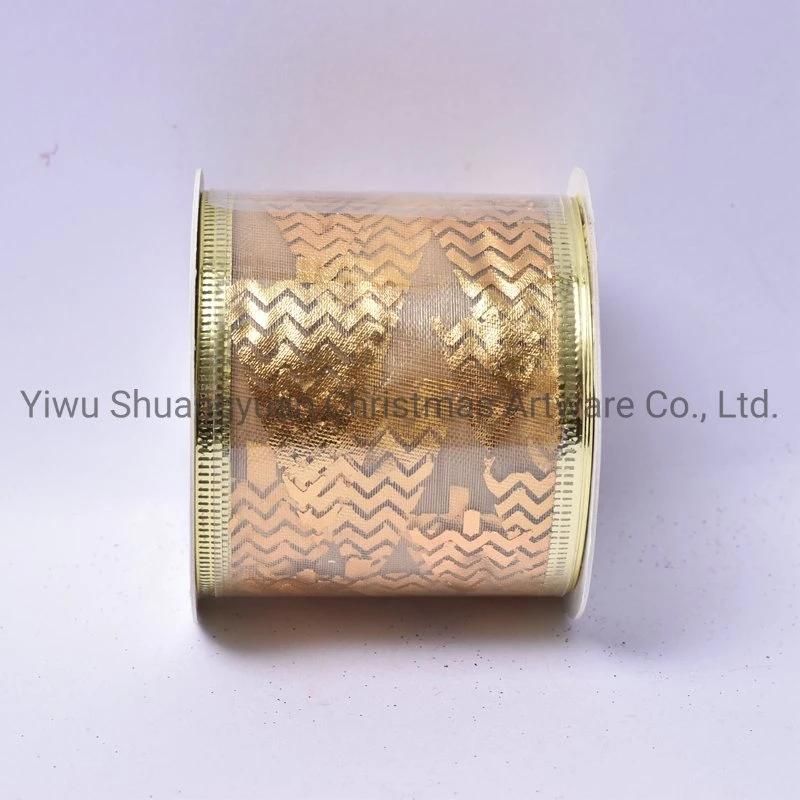 Christmas Ribbon Decor for Holiday Wedding Party Decoration Supplies Hook Ornament Craft Gifts