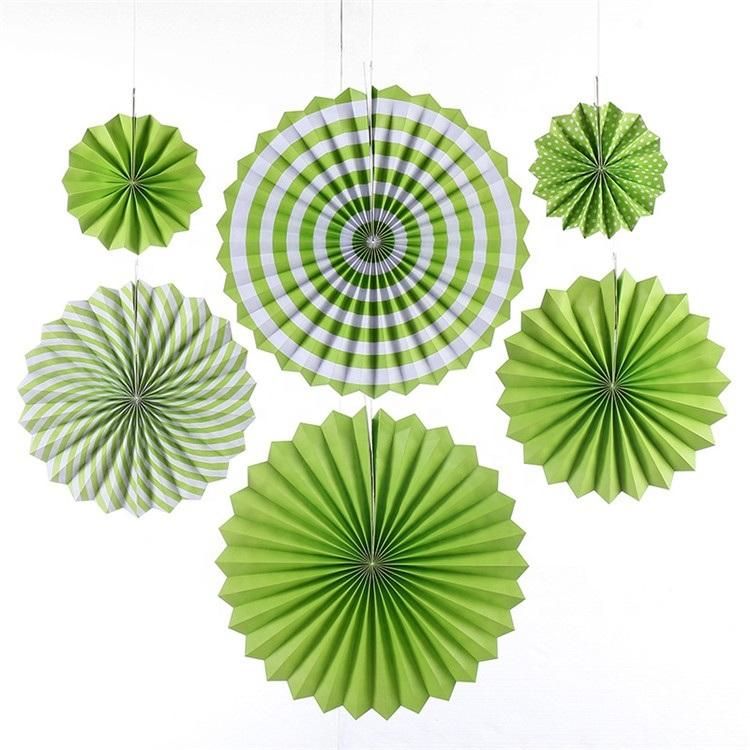 Hot Hanging Decoration Items Paper Fans Assorted Color Party Decoration