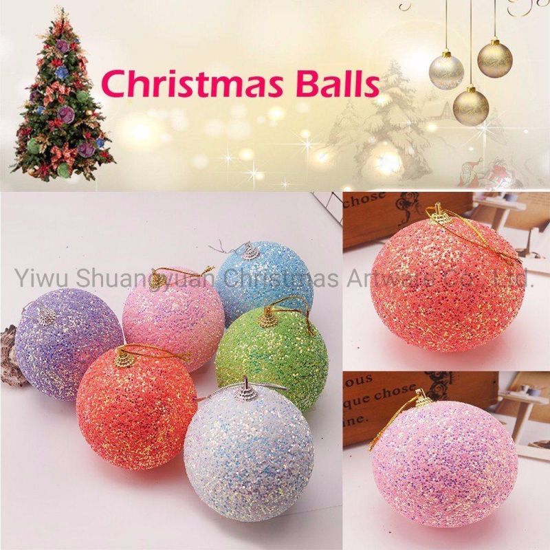 8cm New Arrival Foam Christmas Balls Ornaments Foam Hanging Ornament Christmas Tree Balls