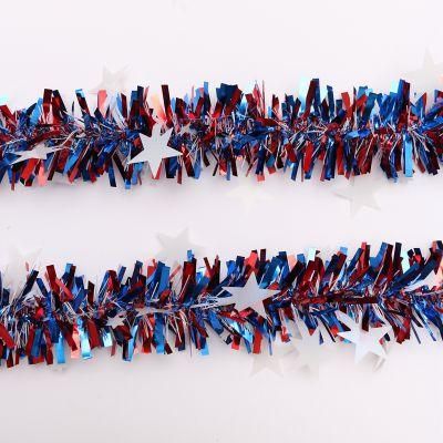 Pet Material Christmas Tinsel Garland with Ornaments Decorate