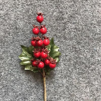 Artificial Red Berry Stems Berry Bunches for Christmas Tree Decor