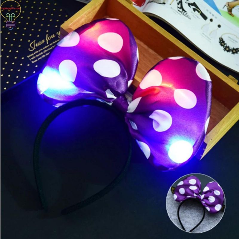 Blagenert Luminous Hair Hoop Headband Optical Party Decor Colorful Light