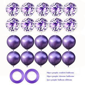 22PCS Mermaid Combination Confetti Balloon Metal Balloon Party Decorations