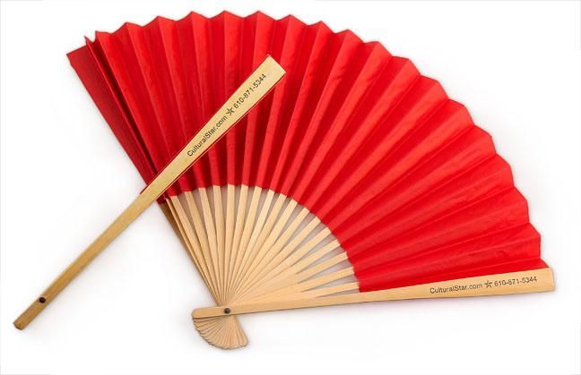 Colored Paper Hand Fan for Wedding Favor