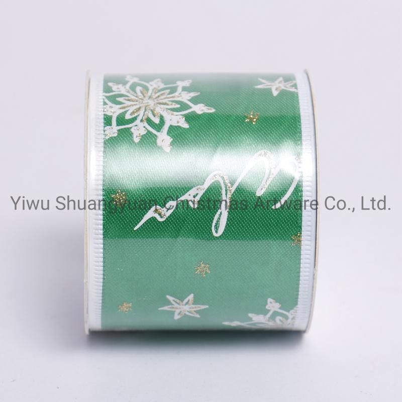 Christmas Ribbon Decor for Holiday Wedding Party Decoration Supplies Hook Ornament Craft Gifts
