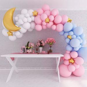 117PCS Macaron Pink Blue Balloon Arch Birthday Party Supplies