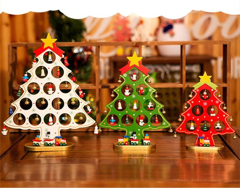 DIY Christmas Tree Style Home Decor Wooden Ornament Gift Decoration