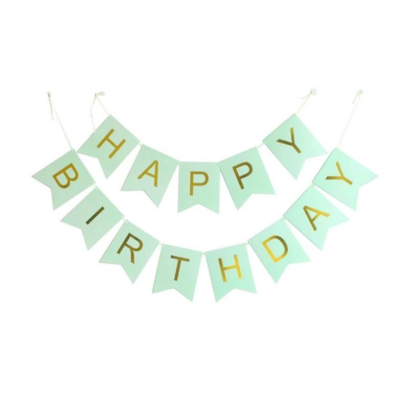Party Decorations Unique Digital Printing Polyester Paper Flag Felt Happy Birthday Banner