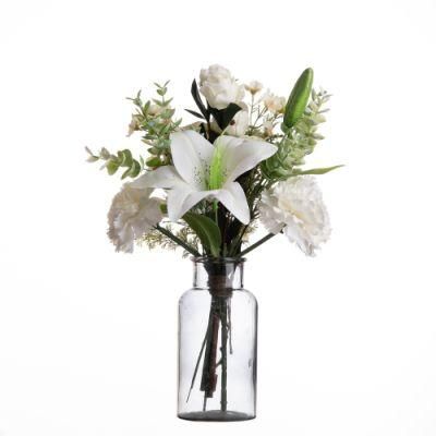 Wedding Bouquet of Lily Carnations Artificial Flowers Used in Home Decoration Flower Bouquet Bouquet Wall Decoration CF01181