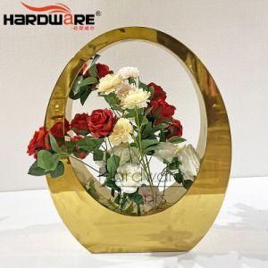 Stainless Steel Furniture Flower Pot Wedding Decoration Centerpieces