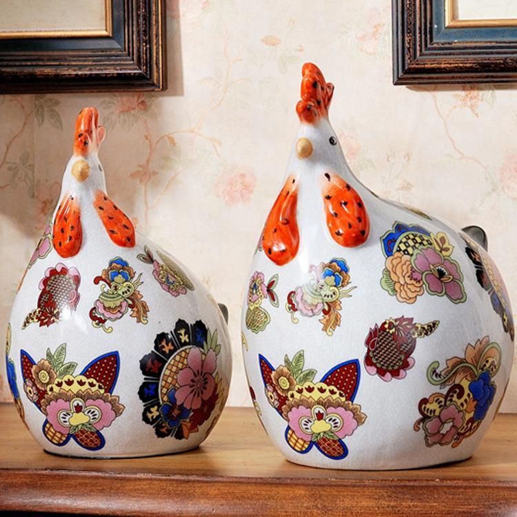American Country Style Chicken Decoration Living Room Gift Ceramic Decoration