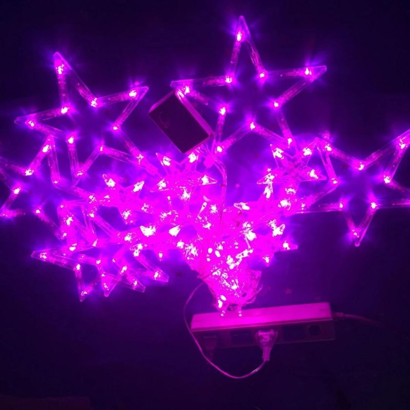 LED Flashing Star String Fairy Lights Wedding Curtain String Lights