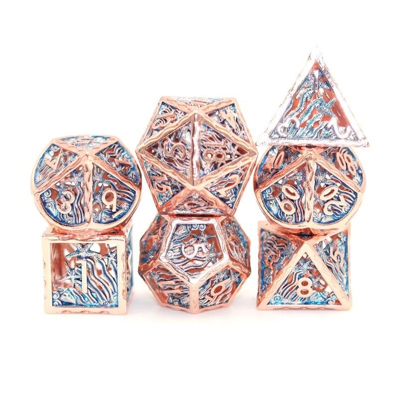 Professional Custom Metal Dnd Dice Set Polyhedral D10 D6 D20 Dice for Dungeon and Dragon Rpg Mtg Board Game