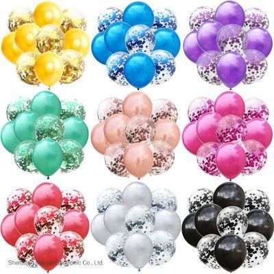 10PCS/Lot Glitter Confetti Air Balloons Birthday Party Supplies Wedding Decoration