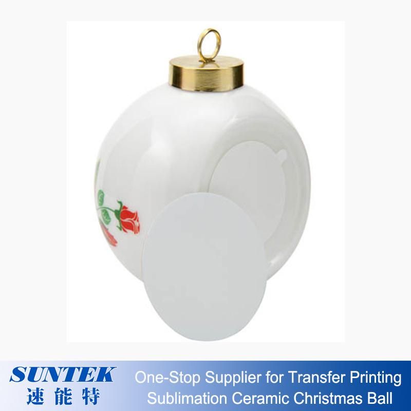 Sublimation Blank Ceramic Plastic Christmas Ornament Christmas Ball