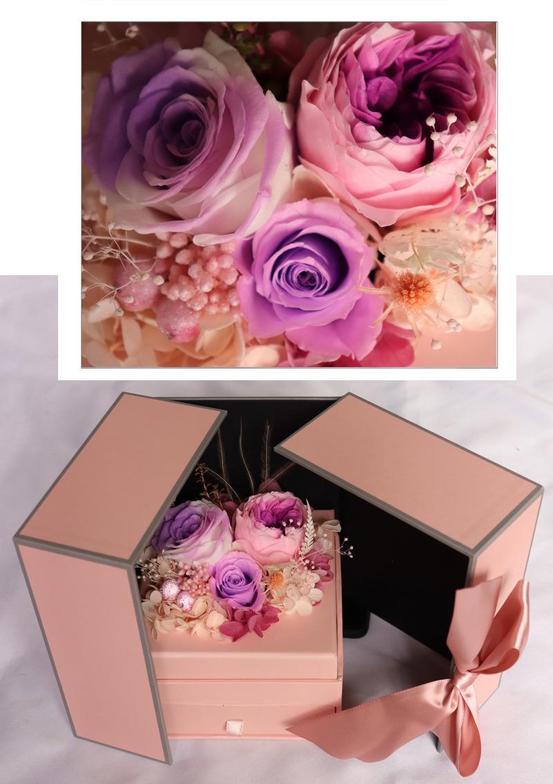 Best Valentines′ Day Gift Everlasting Real Preserved Rose Flower in Drawer Gift Box for Wife or Girlfriend