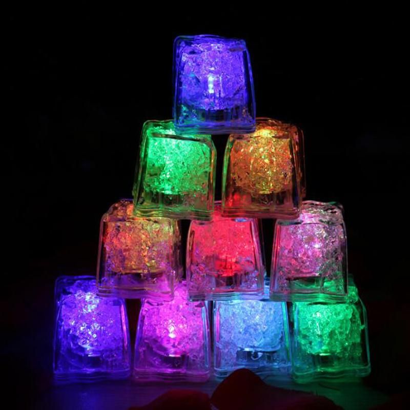 LED Liquid Induction Ice Cubes 28mm Ice Cubes Light Colorful Ice Cube Decoration Light for Bar and Party