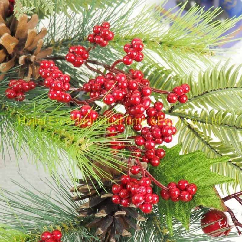 Artificial Berry Wreath Garland Handmade Christmas Wreath Wire Rattan Ring