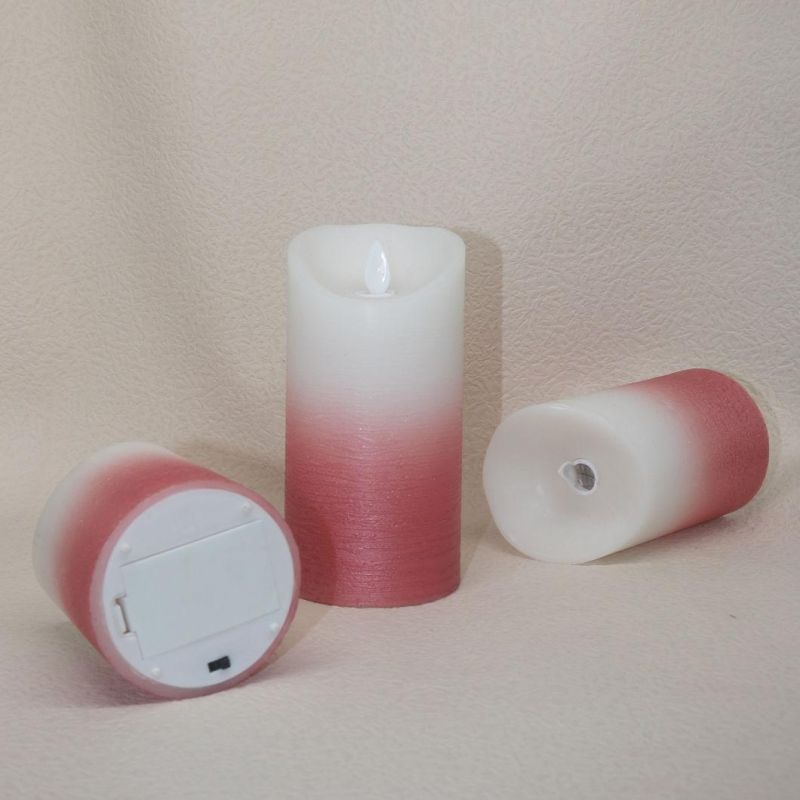 Flameless LED Wax Pillar Candle for Home Decor