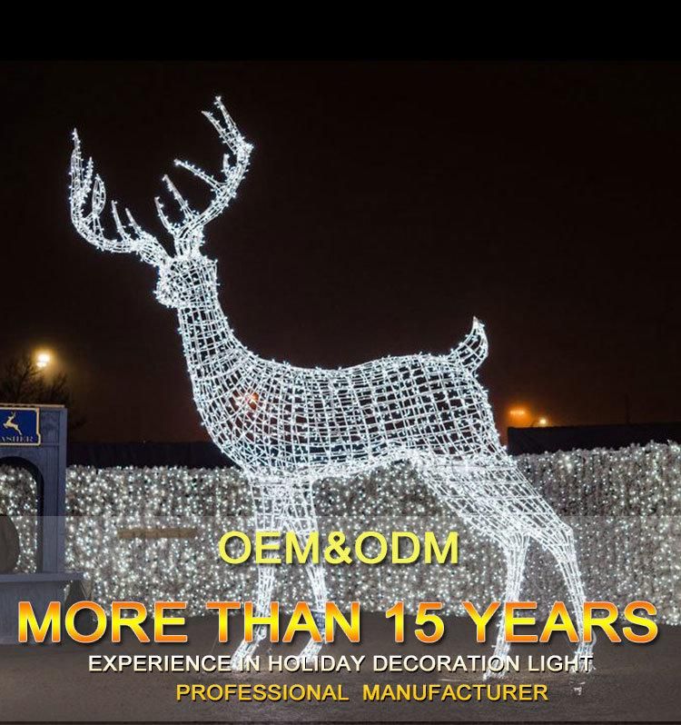 LED Christmas Light Decoration 3D Reindeer Figures