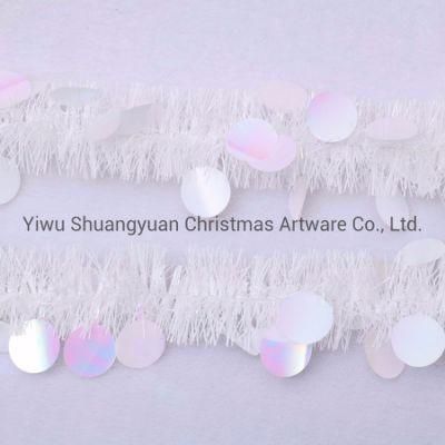 Pet Plastic Tinsel Garland with Ornament Decorate