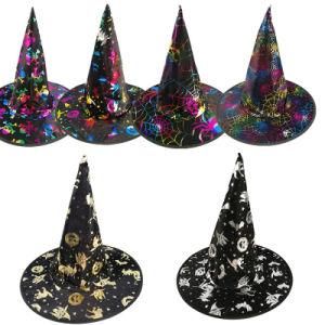 Halloween Hat Party Supplies Bronzing Witch Hat Wizard Hat