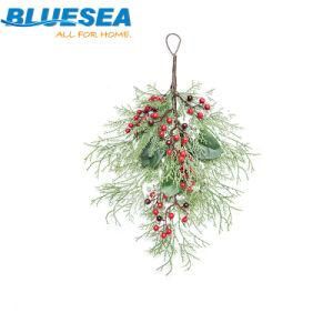 55cm Shopping Mall Wall Hanging Garland Upside Down Tree PE Clover Wall Hanging