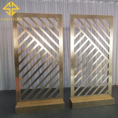 Hot Design Gold PVC Stand Wedding Backdrop for Events Party Background Wall Stand