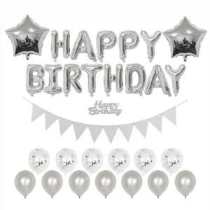 Birthday Letter Star Confetti Balloon String Banner Party Supplies